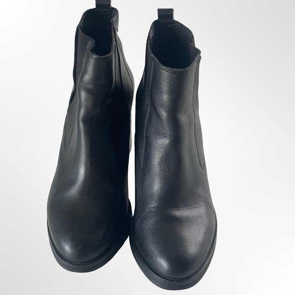 Office London Black Leather Ankle Boots in size 37 - Picture 2 of 7